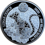 AURINUM*SUMMER*SALE** 1 oz Ruanda 2020 Proof - Ratte Jahr...