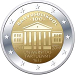 Estland 2 Euro 100 Jahre Universität Tartu 2019  bfr