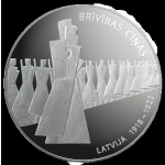 Lettland 5 Euro Silber Freiheitskämpfe 1918-1920  2019  Proof