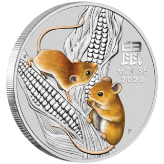 1/4 Oz Silber Jahr der Maus Money Expo Sydney Coin Show Special Australien coloriert 2020