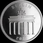 1/16 Oz Silver Panda 2020 Berlin Mint in capsule