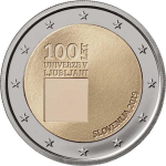 2 Euro Slowenien 2019 100 Jahre Universität Ljubljana
