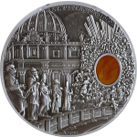 2 oz Palau 2013 Antique Bernstein - PETERSDOM St. PETER BASILICA  Vatikan - Mineral Art Serie - Amber - 10 $