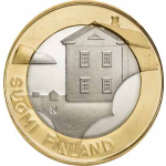 Finnland 5 Euro Provinz Ostrobothia- trad. Haus -...