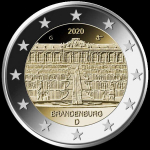2 Euro Set Deutschland 2020 Brandenburg Schloss Sanssouci...