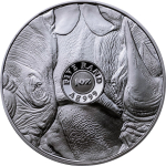 1 Unze Silber Big Five Nashorn Südafrika 2020 BU