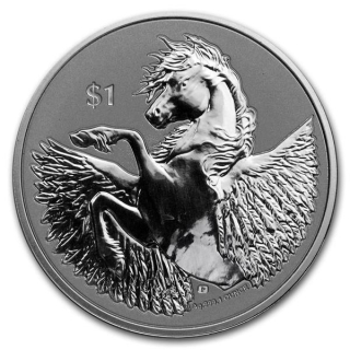 1 Unze Silber British Virgin Pegasus 2020 Reverse Cameo BU