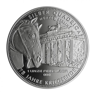1 Unze Silber Germania Quadriga 2020  75 Jahre Kriegsende 999,99