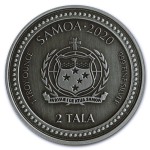 * AURINUM ADVENTSKRACHER * 1 oz Samoa 2020 Antique Finish - Serpent of Milan Emblem der Visconti von Mailand