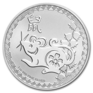 1 Unze Silber Lunar Jahr der Ratte 2020  Niue BU