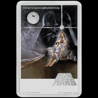 Niue Islands 2 $ - 1 Oz Silber Star Wars Eine neue Hoffung Posters 2020 Proof