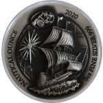 3 Unzen Silber Ruanda 2020 Nautical Ounce - MAYFLOWER - extra tiefes Relief 1000 RWF - Neue Echtbilder !