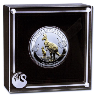 1 oz Australien 2020 Gilded Proof - KÄNGURU Kangaroo - Perth Mint vergoldet gilded - silber 1$