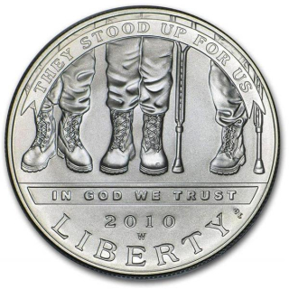 USA 1 Dollar Silber Disabled American Veterans  im Etui Unc