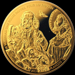 Togo 2013 100 Francs Papst Franziskus I vergoldet