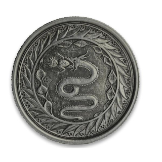 1/2 Unze Silber 2020 Samoa Serpent of Milan Feingehalt 999 Antique Finish
