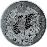 1 Unze Silber Ruanda Ochse Jahr des Ochsen 2021 Lunar...