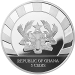 1 Unze Silber Ghana 5 Cedis Giganten der Eiszeit -...