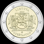 Lithuania 2 Euro Aukstaitija 2020 bfr
