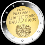 2 Euro Portugal 75 Jahre Vereinten Nationen 2020 BU in...